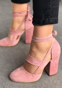 blush colored shoes